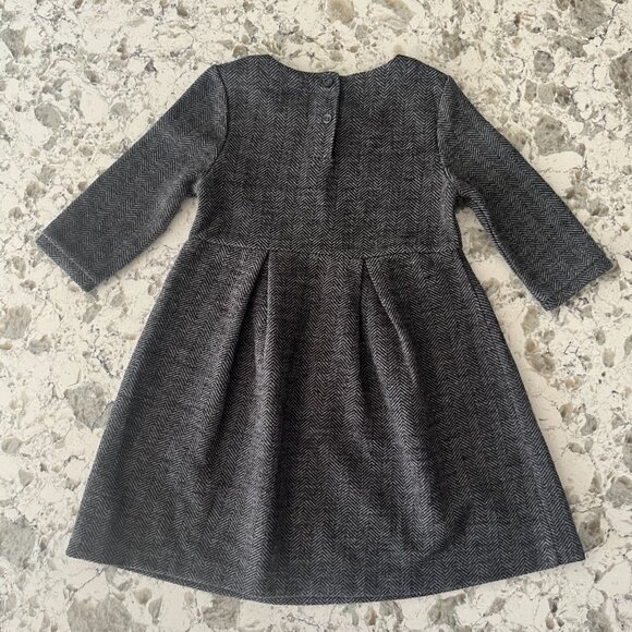 Gap grey heeringbone dress sz 4 - Picture 3 of 5